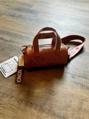 NWT XOXO Pink Y2K Mini Barrel Bag Logo Crossbody